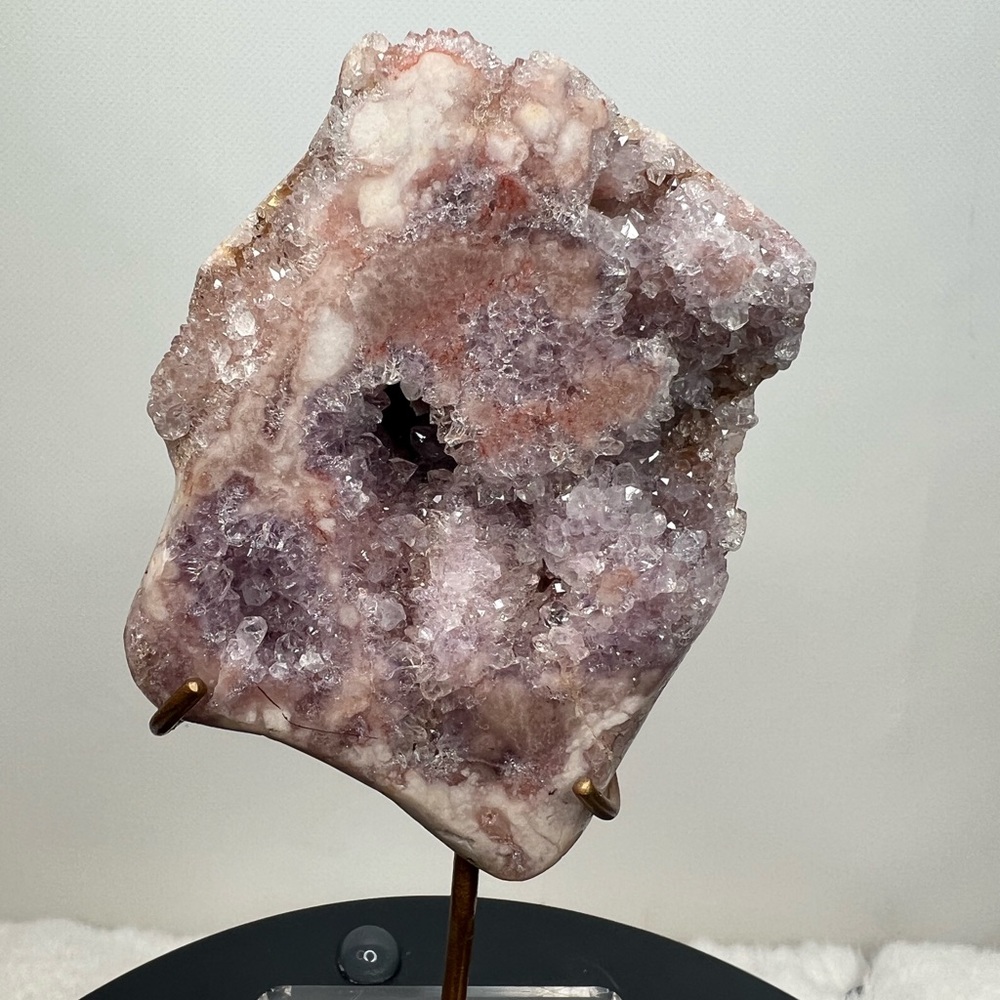 Brazilian Pink Amethyst Crystal Druzy Small Slab